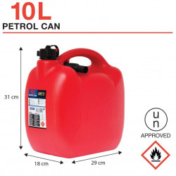 BIDON A CARBURANT + FLEXIBLE HOMOLOGUE EU - 10L