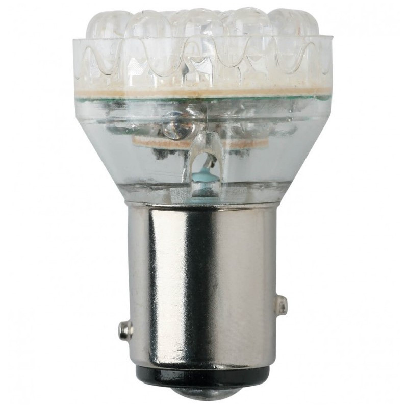 BLISTER 2 AMPOULES LED 12V 1PLOT BA15S BLANCHE