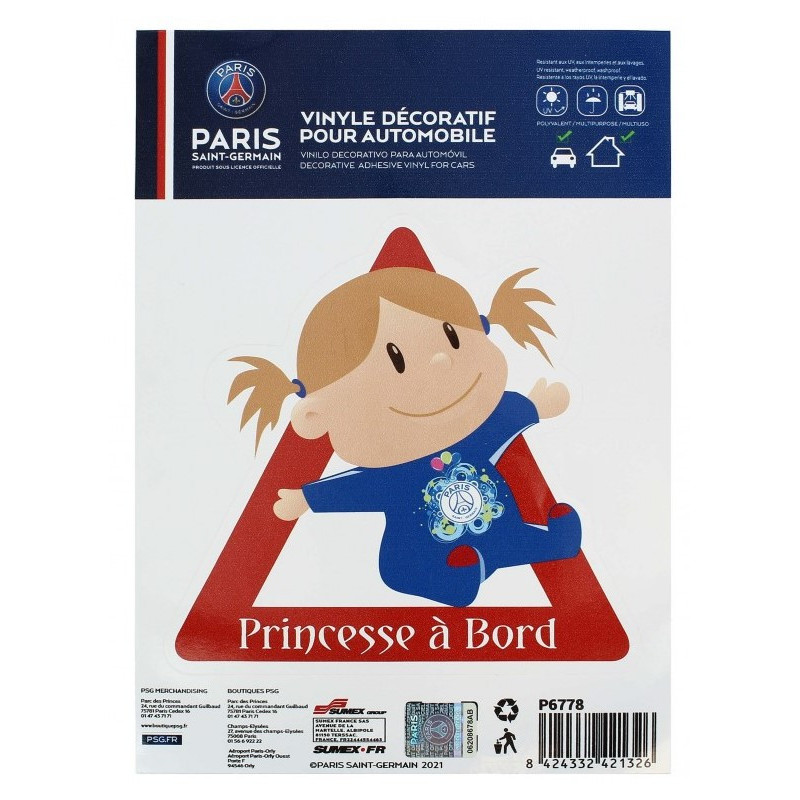 ADHESIF PSG PRINCESSE A BORD