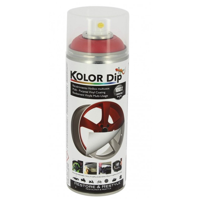 KOLOR DIP PEINTURE FINITION ROUGE METALLIQUE - SPAY 400 ML