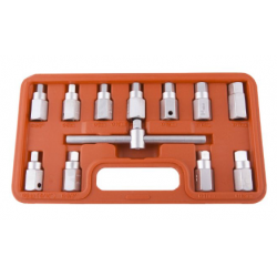 COFFRET EMBOUTS VIDANGE 3/8"+CLE EN T (12 PIECES)