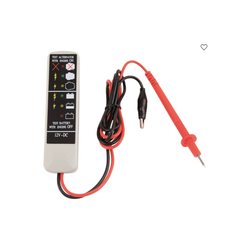 TESTEUR DE CHARGE (LED) POUR BATTERIES ET ALTERNATEURS 12V